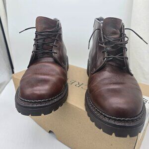 Vintage J crew Men's Brown Leather Oxford Boot Lug sole US Men's 10